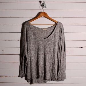 UO Silence and Noise Oversized Grey Sweater-Shirt